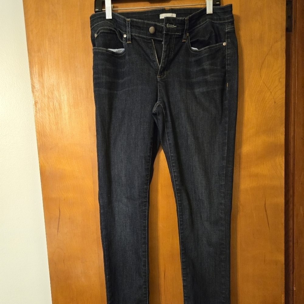 Eileen Fisher Dark Wash Skinny Jeans 8